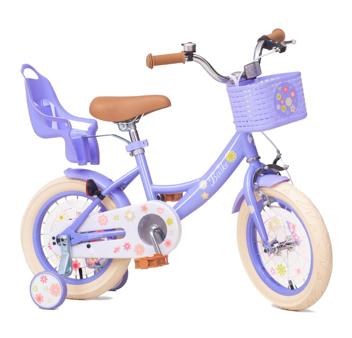Bixike Girls Bike with Basket, 20 Inch