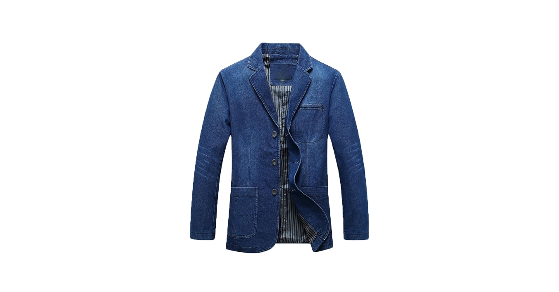 XYGJZ Men's Vintage Denim Blazers Three Buttons Single