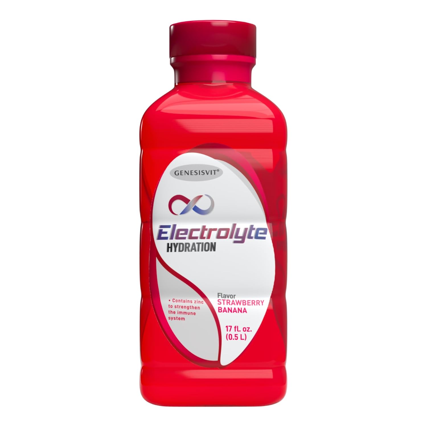ALFA VITAMINS GenesisVit Electrolyte Hydration Solution, Drink with Sodium, Potassium & Chloride, Supports Hydration & Immune Health, Strawberry Flavor, 12 Bottles, 16.9 fl oz Each, 12 Pack
