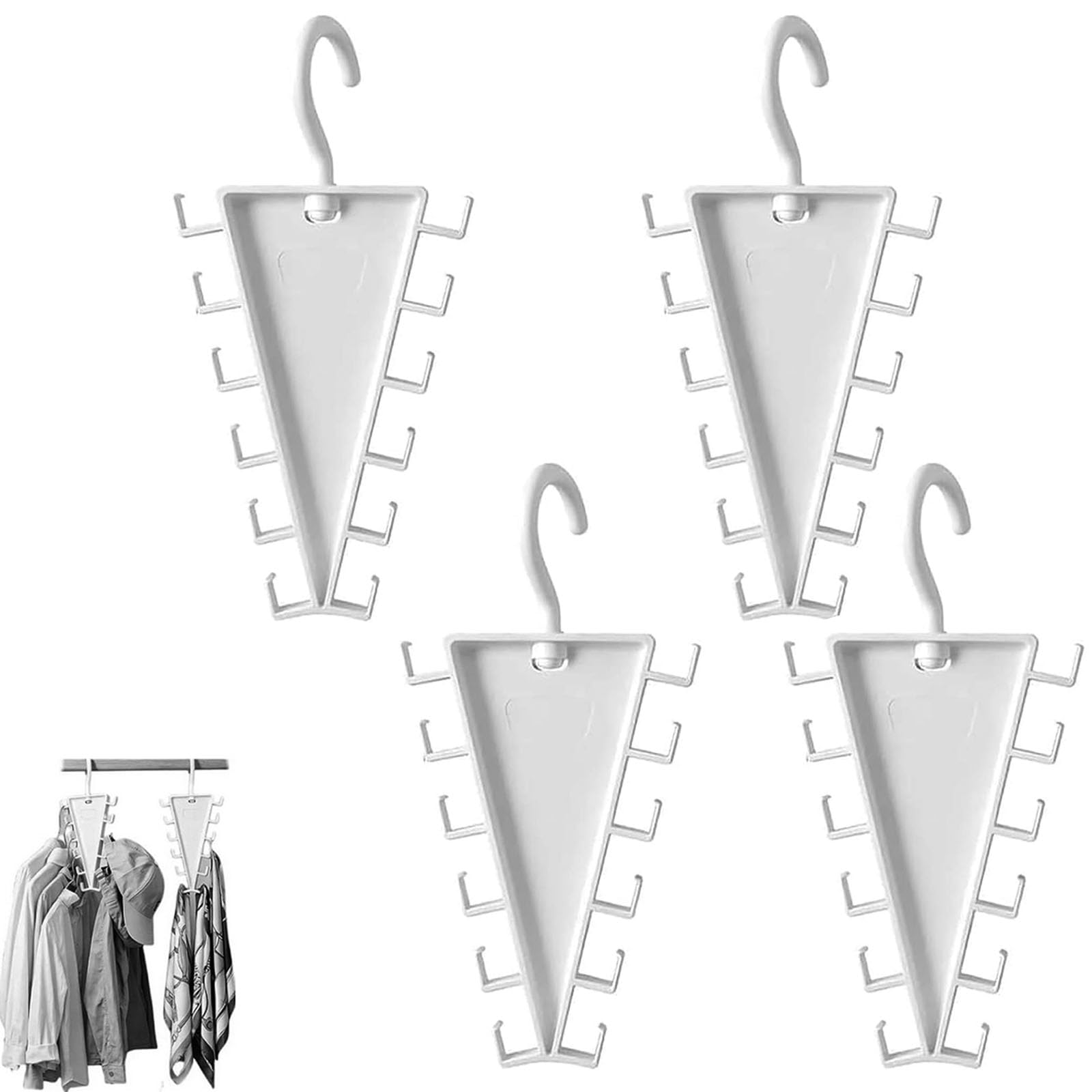 4PC V Shaped Double-Sided Closet Organizer,V Shaped Hangers For Clothes