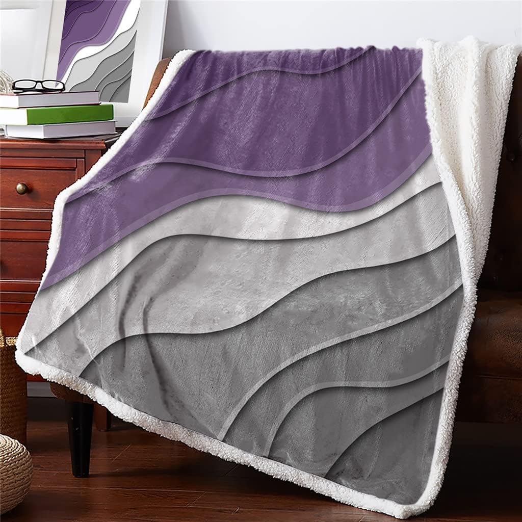 Grey Gradient Soft Throw Blanket Bedding Flannel Fleece Blankets Winter Autumn Sofa Bedspread Sheets
