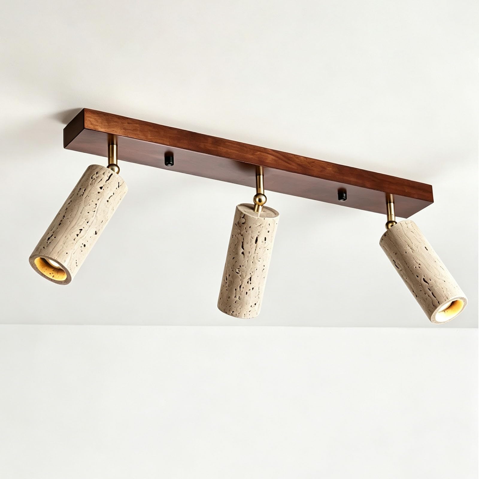 LUOYAOB Travertine Ceiling Spotlight 4 Light Track Lighting Fixture