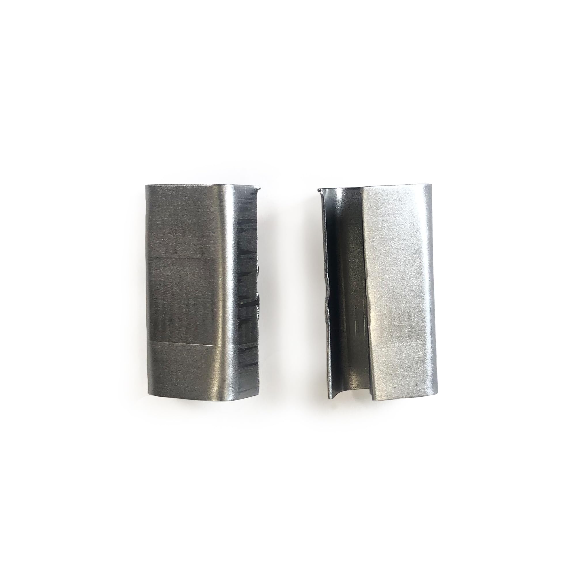 Uniones Metálicas para cerrar fleje de plástico | Precinto de acero para fleje | Acabado Liso | Para fleje Ancho 13 mm | Pack 4.000 unidades
