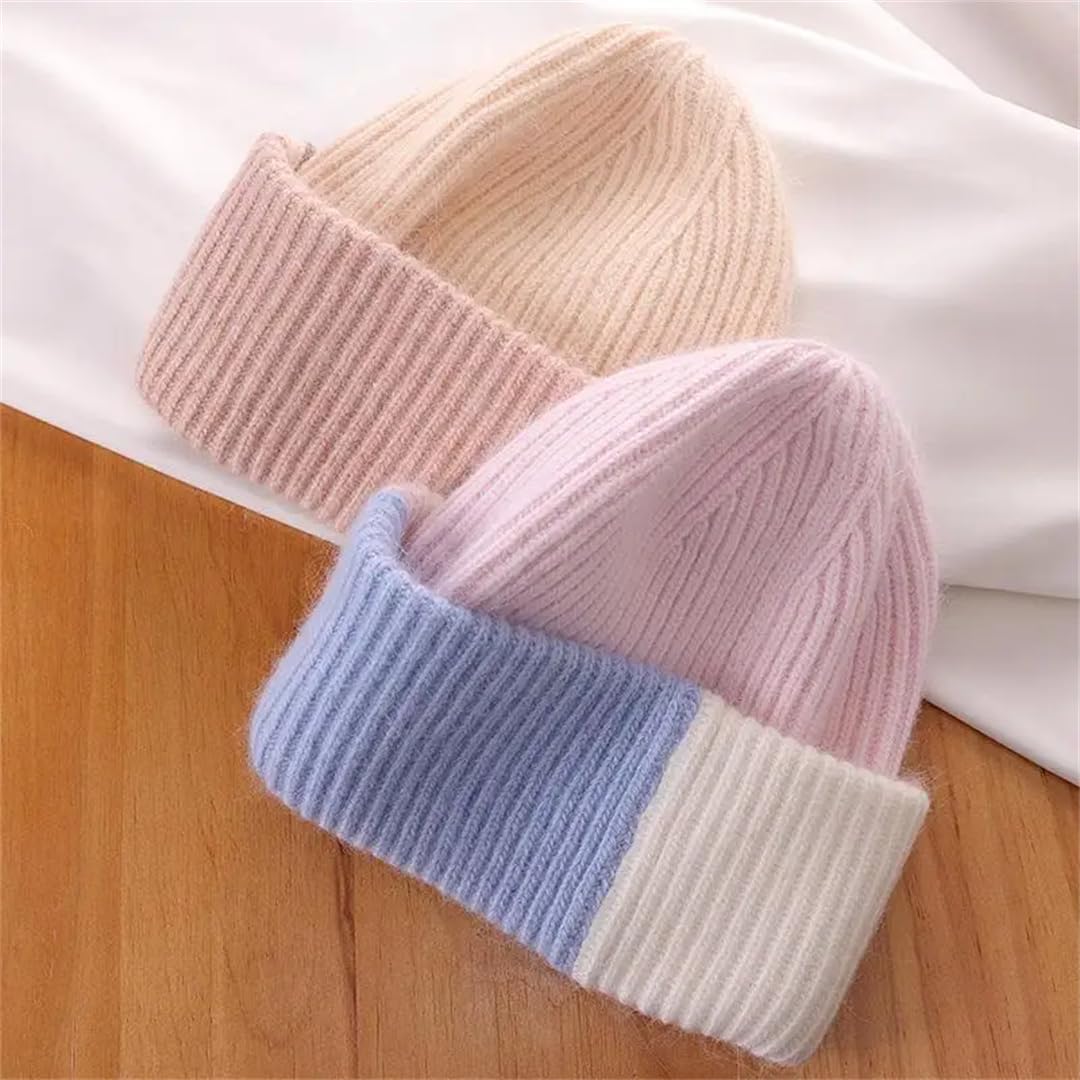 Wvapzxx Chapeau D'hiver Pour Femmes, Bonnet En Fourrure D'hiver, Bonnet Skullies Chaud En Cachemire