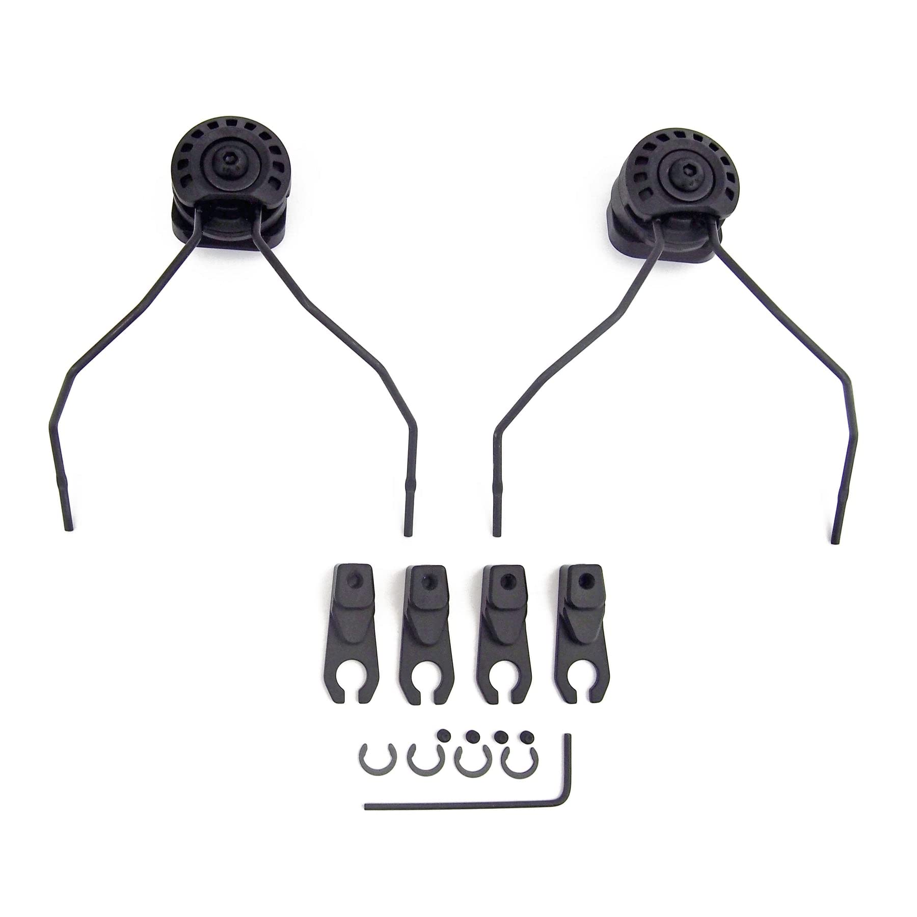 Universal ARC Rail Headset Adapters for Howard Leight/Walker Razor/Peltor Comtac/MSA Sordin (Black, MSA Sordin)
