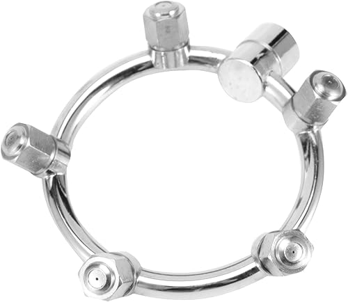 Fydun Boquilla atomizadora de rosca interna G14 Boquilla atomizadora redonda humidificadora de jardín de 5 cabezales para hombres y mujeres