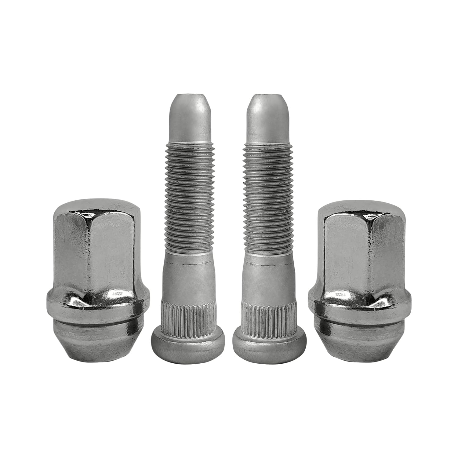 M14x1.5 Wheel Lug Stud Nut Set Compatible with 2008-22 Cadillac Escalade SRX CT5 CT6 CTS XT5 XTS Camaro Equinox Malibu Impala Colorado C1500 C2500 K1500 K2500 Suburban (4PCS)