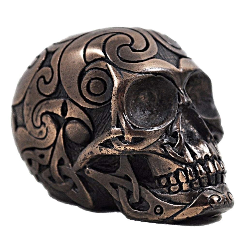 Yasirona Design Clinic Celtic Skull in Bronze - H6cm (Small)