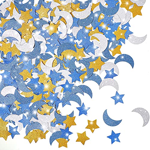 Confettis de table Ramadan et mariage bleu nuit et argent