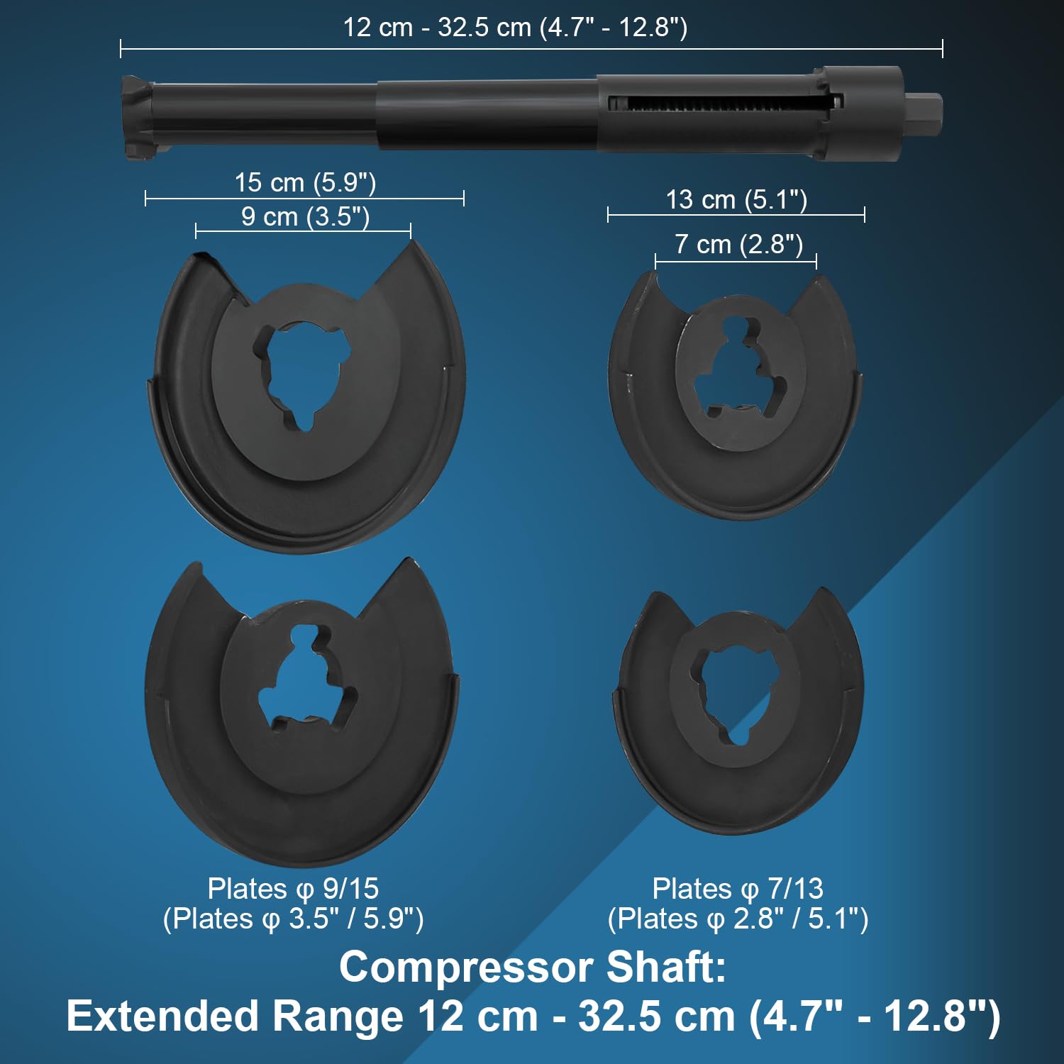 FreeTec 5 pièces Compresseur à Ressorts, Tendeur de Ressorts Compatible avec Mercedes-Benz MB W116, W123, W124, W126, W129, W140, W170, W201, W202, W210