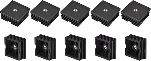 uxcell 10 piezas de insertos de tubo roscado de plástico con rosca M8, para tubo cuadrado de diámetro exterior de 1.97 x 1.97 pulgadas, enchufe