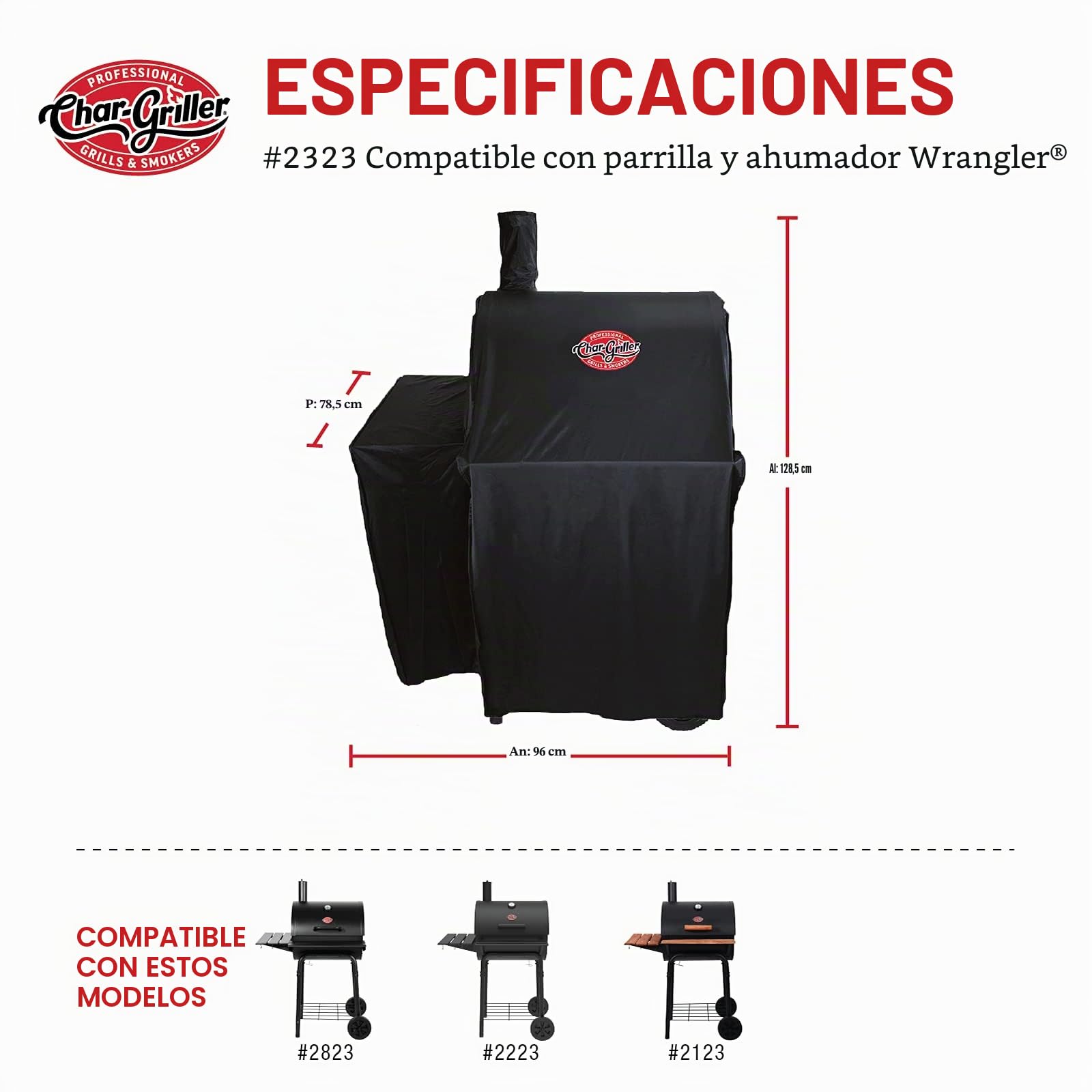 BAR2323 - Funda para Barbacoa Wrangler Char Griller