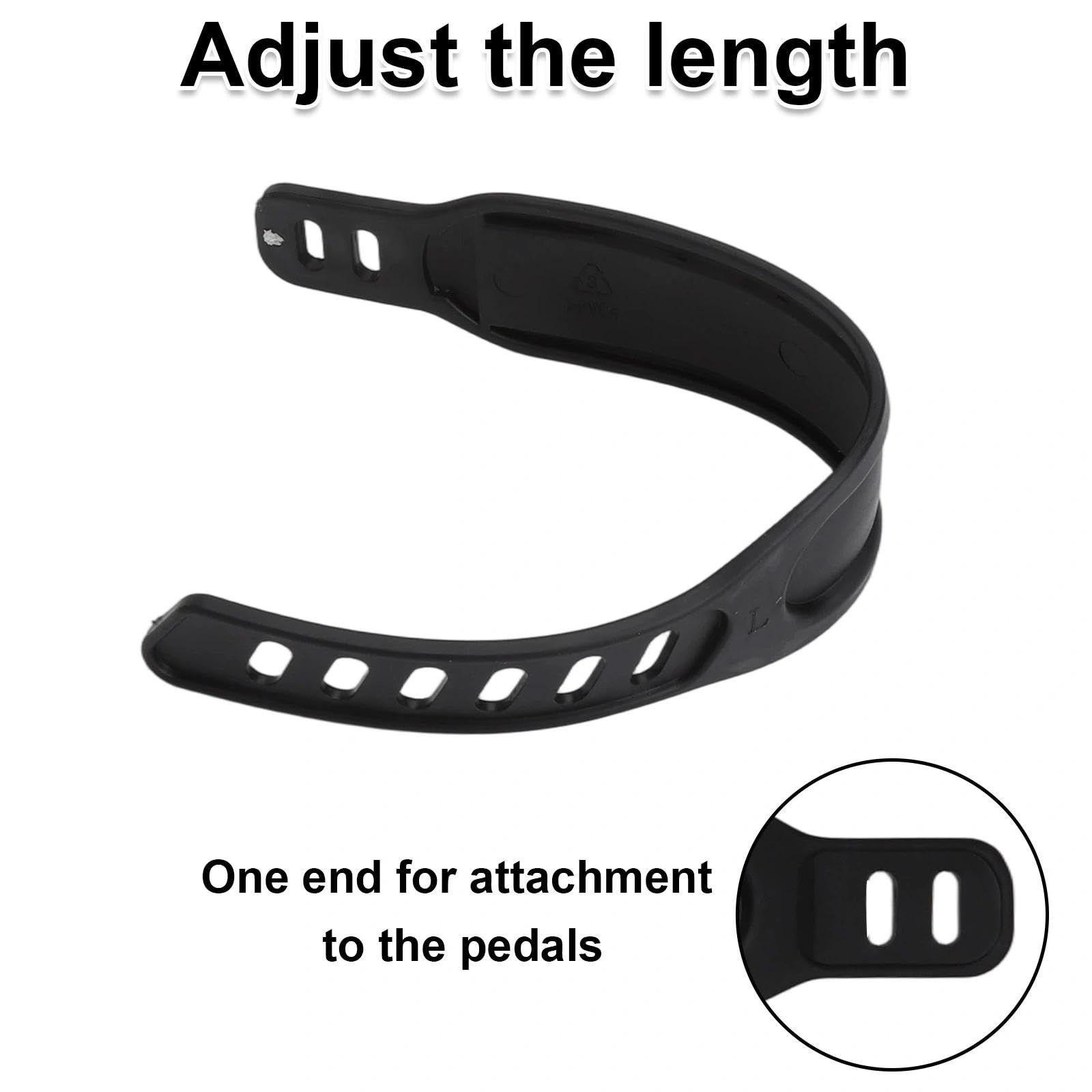 Cyclette, cinghie a pedale con nastro riflettente, universale, per cyclette, lunghezza regolabile, per la maggior parte dei pedali della bicicletta, ciclo di bicicletta