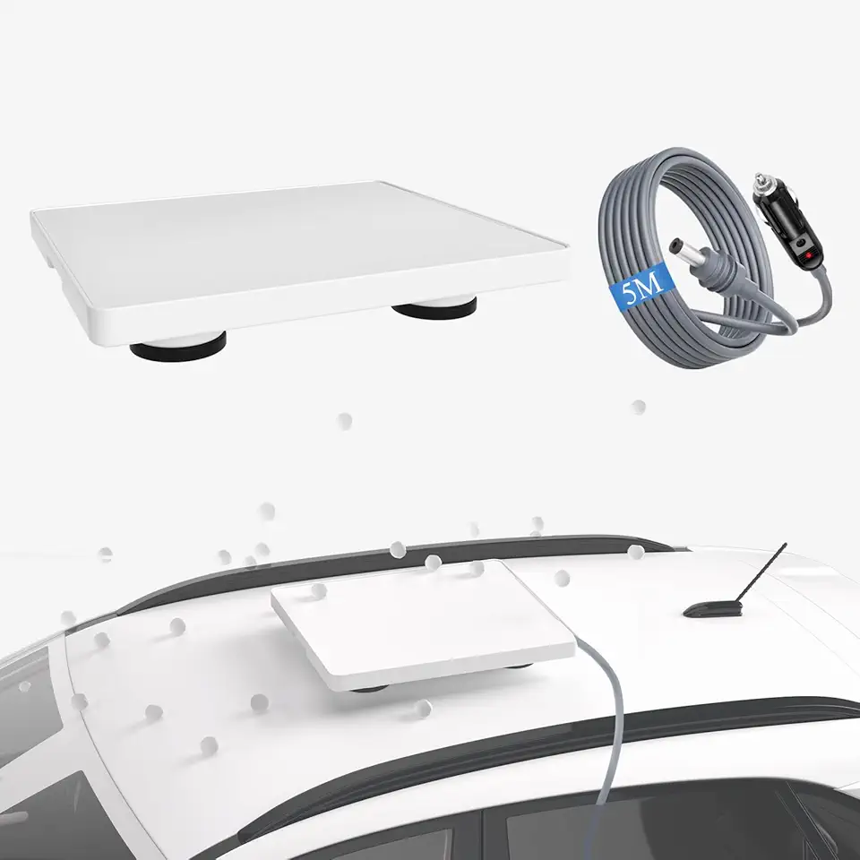 Mini suporte Starlink, mini suporte magnético plano Starlink, fácil instalação para trailers, trailers, superfície de metal de barco (branco)