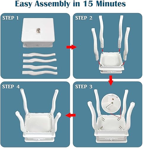 Miniatura 5 de Westcharm Mesita de noche vintage blanca pequeña | Mesa auxiliar Queen Anne | Mesa auxiliar de madera antigua Shabby Chic | Mesita de noche