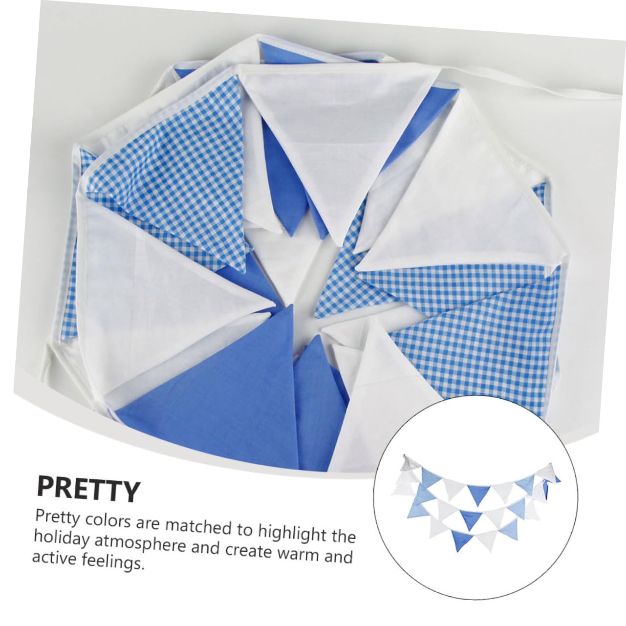 UPKOCH 2piezas Banderines De Decorativos Para Fiestas Bodas y Cumpleaños Guirnalda Azul y Para Celebraciones Infantiles Banderines