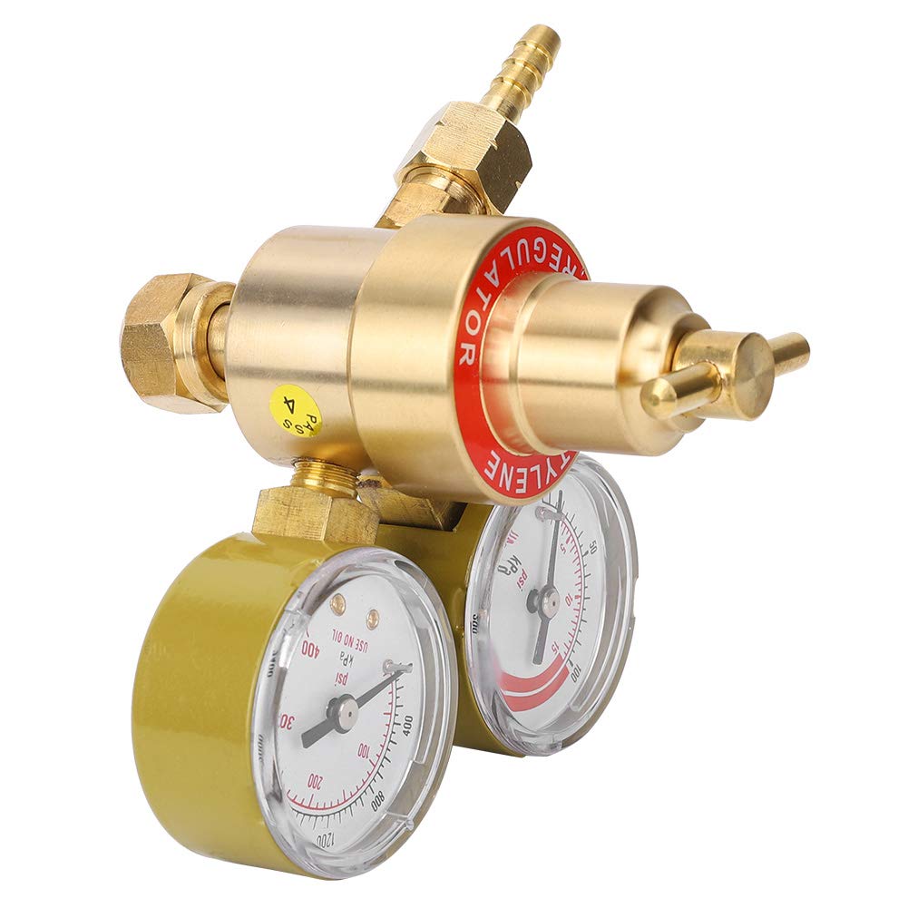 Manometr z regulatorem acetylenu CGA200 z gwintem wewnętrznym do zastosowań przemysłowych i laboratoryjnych — H59 Miedziany regulator ciśnienia do pomiarów gazu i zastosowań