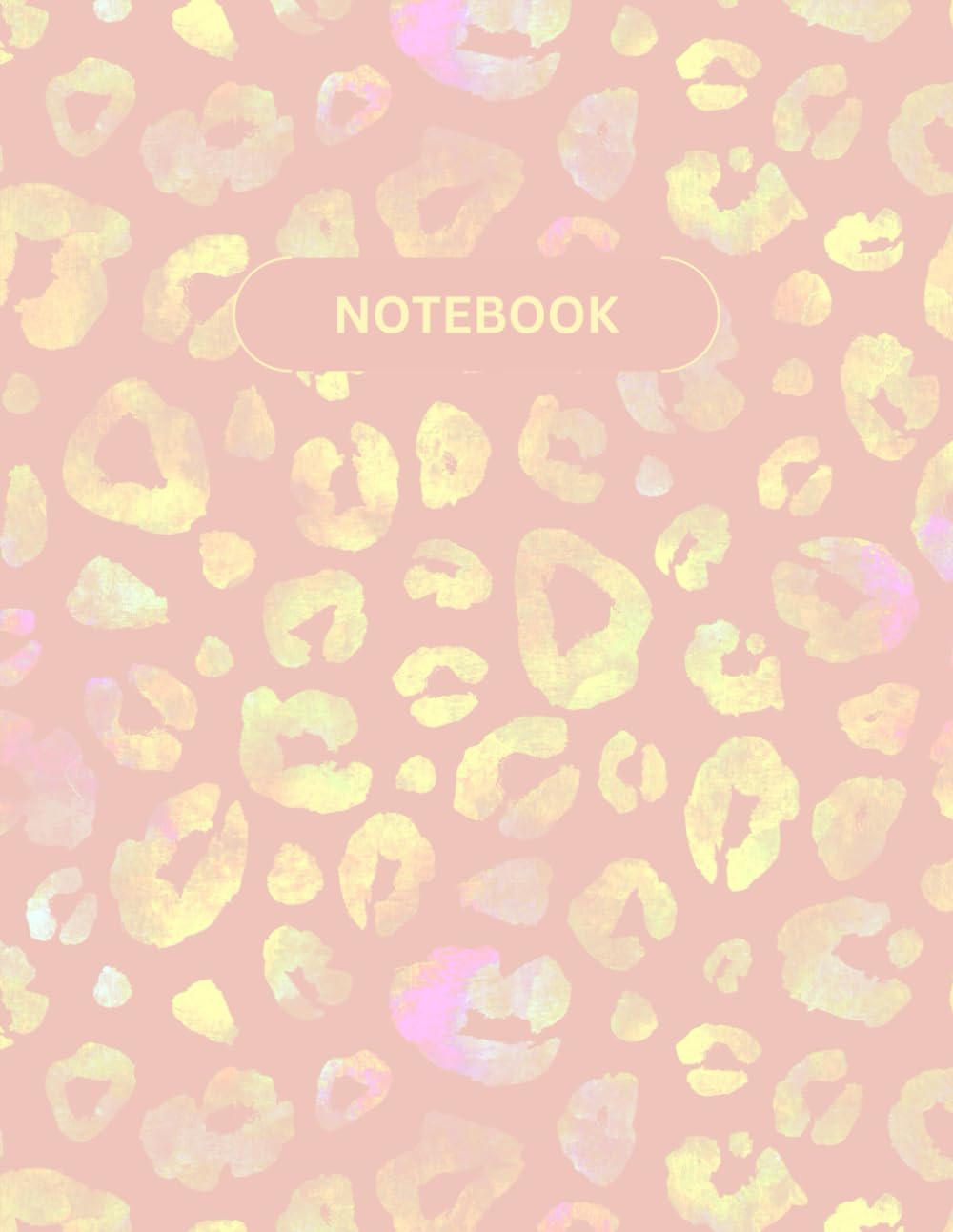 Notebook: Pink Gold Leopard Print Notebook - Lined Leopard Journal - Composition Notebook College ruled 8.5x11 size: Great for school, work, home & daily use.