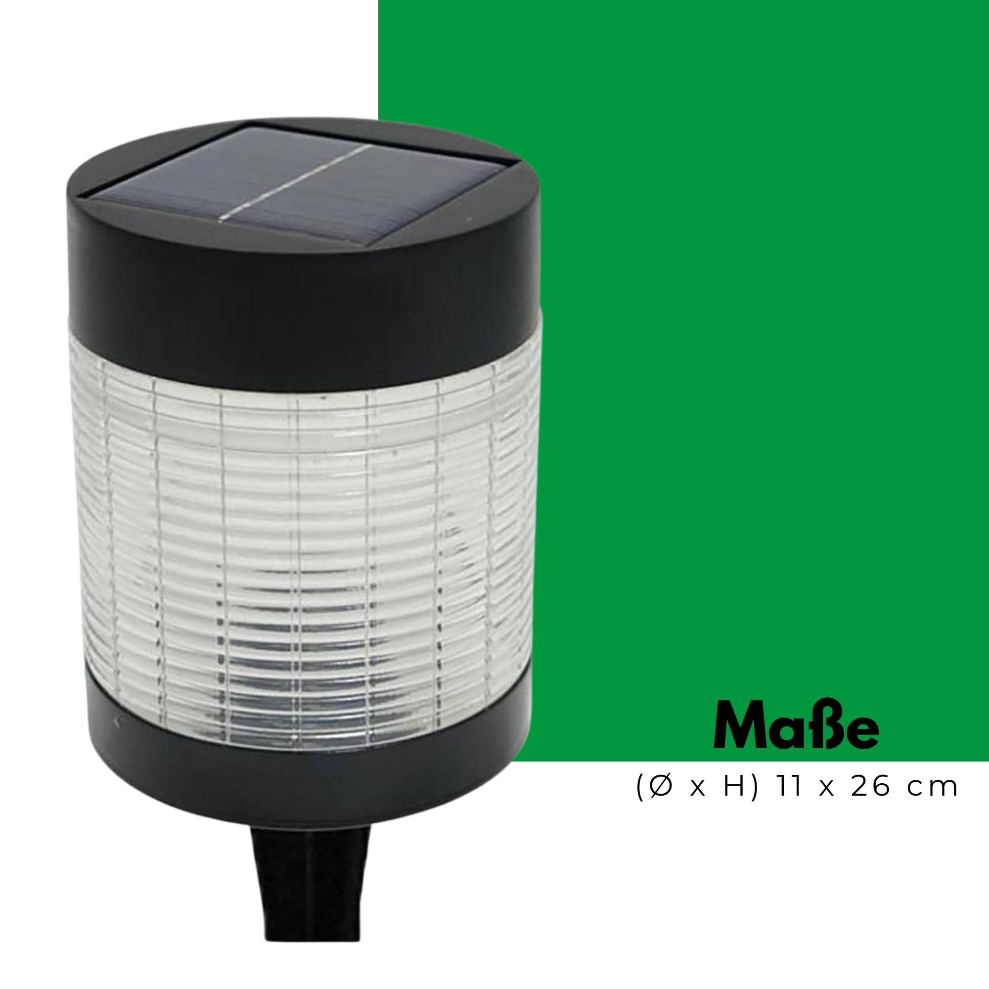 Novaliv 4x Solarlampen für Außen LED 100 Lumen - Wetterfest und Energiesparend - Inklusive Akku - Für Garten und Terrasse - Solarleuchte Gartenleuchte Außenleuchte Energiesparleuchte