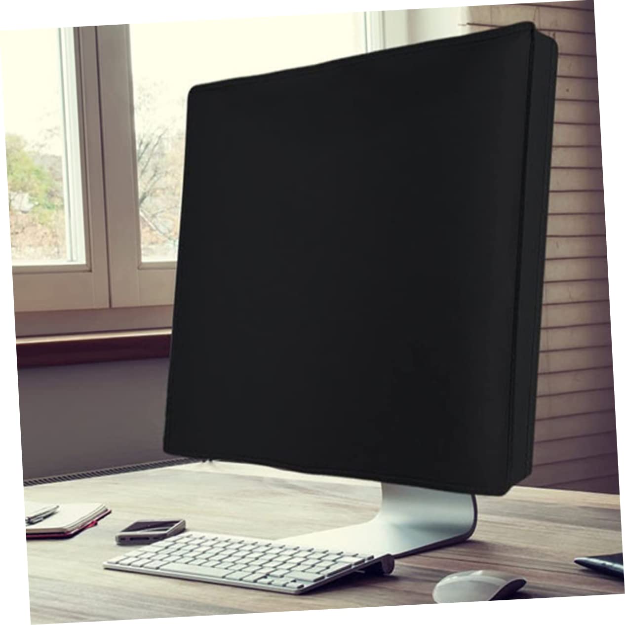 KALLORY Monitor Cover Oxford Cloth Screen Protector for Desktops Easy to Use Washable Durable Guard Sleeve Protects Water Dirt Scratches and Daily Wear