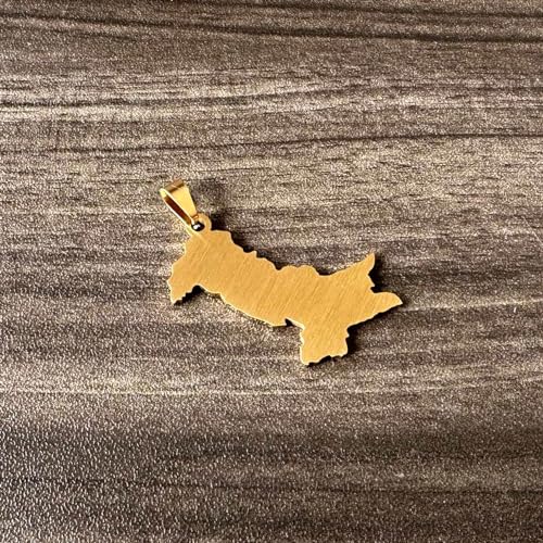 Fashion Stainless Steel Pakistan Map Pendant Necklace4
