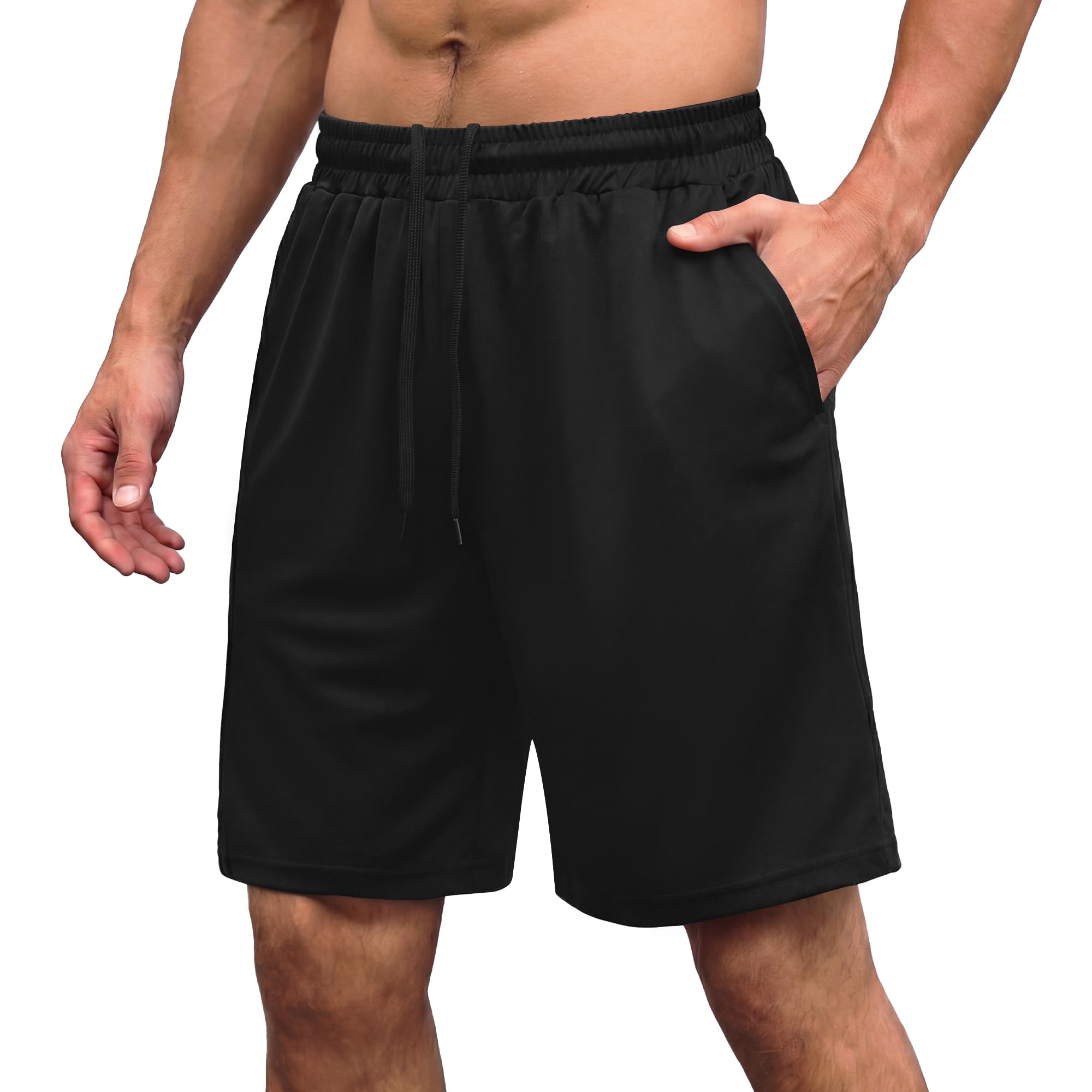 AMIYOYO Sporthose Herren Kurz Hosen Sommer Shorts Schnelltrocknend Leicht Sport Trainingshose Laufhose Gym Jogginghose Mit Taschen