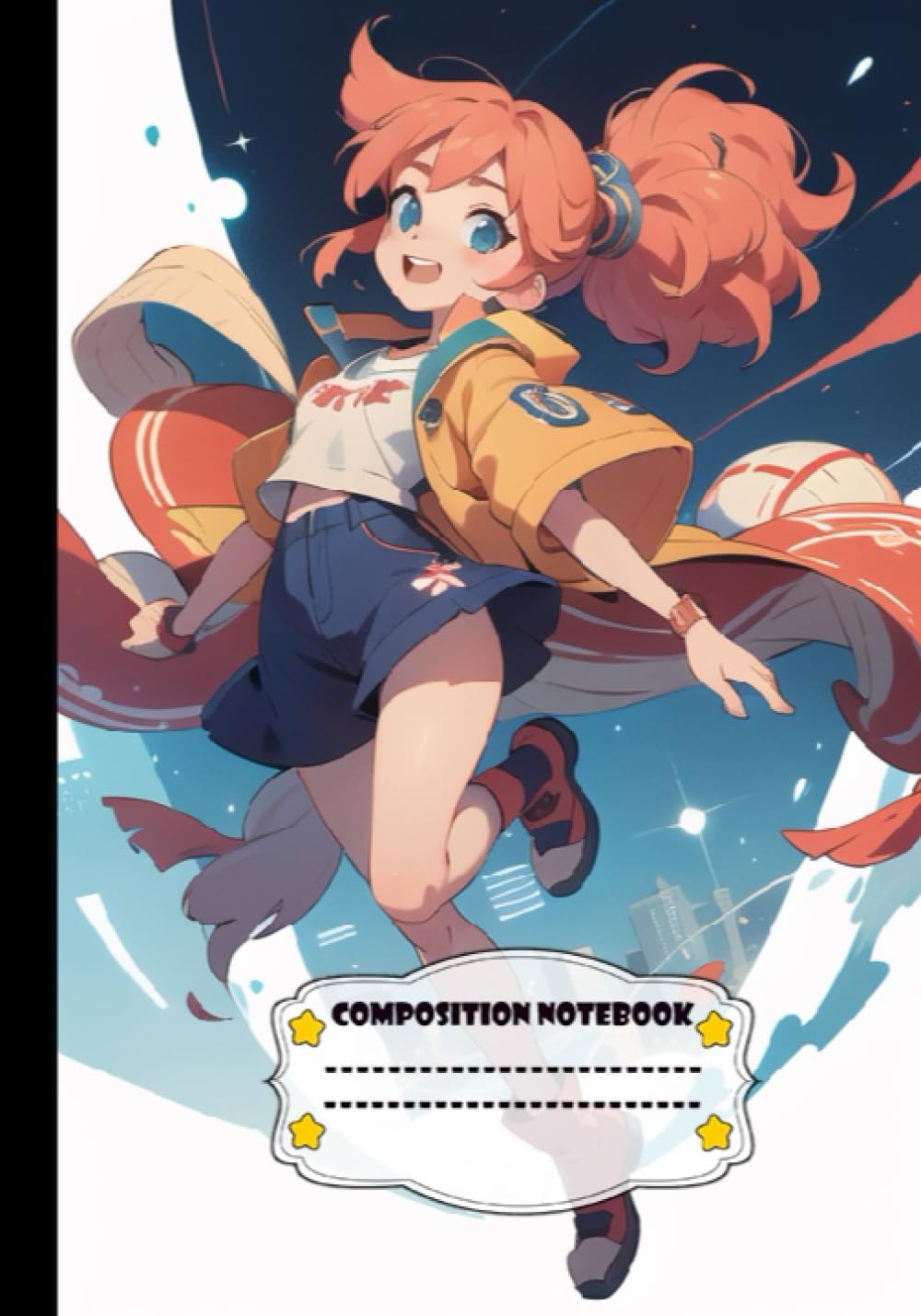 COMPOSITION NOTEBOOK: Anime Lovers' Pop Star Sketchbook Lined Notebook with Urban Glamour