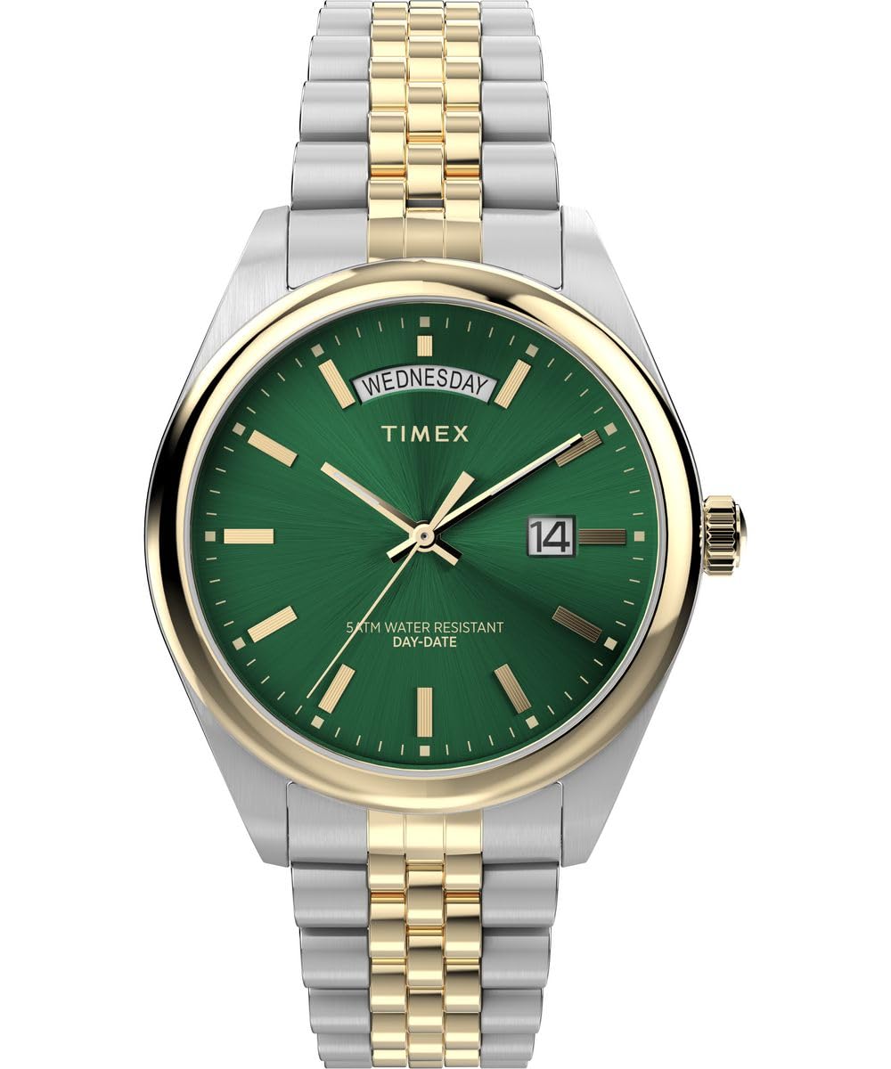 Timex Legacy Orologio Uomo Quarzo – Cinturino Acciaio Multicolore, Quadrante Blu, 41 Mm, Impermeabile 5 Bar - 2