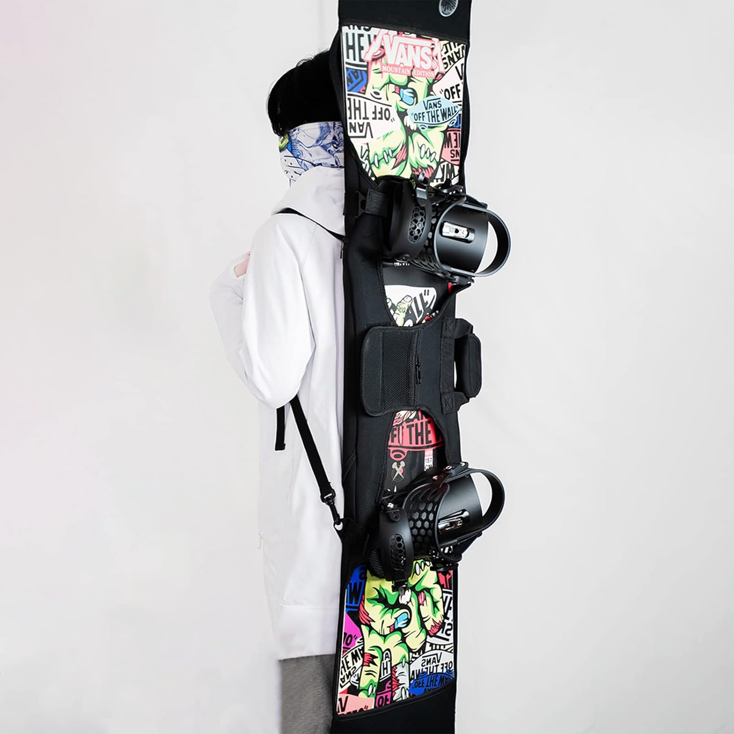 Portable All-Around Snowboard Bag Veneer Protective Sleeve Storage Bag Snowboard Backpack Widened SBR Elastic Waterproof Fabric