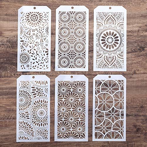 Image of SLGIFT DIY Decorative Stencil Template for Scrapbooking Paiting on Wall Furniture Crafts,Set of 6 (Sunflower)