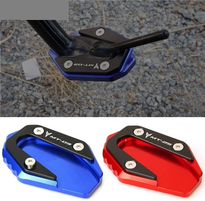 Miniatura 2 de KAnduo M para Yamaha R3 YZF-R3 2017-2020 MT-03 MT-25 MT03 MT25 Kickstand de aluminio para motocicleta Soporte lateral Ampliadora Almohadilla Y