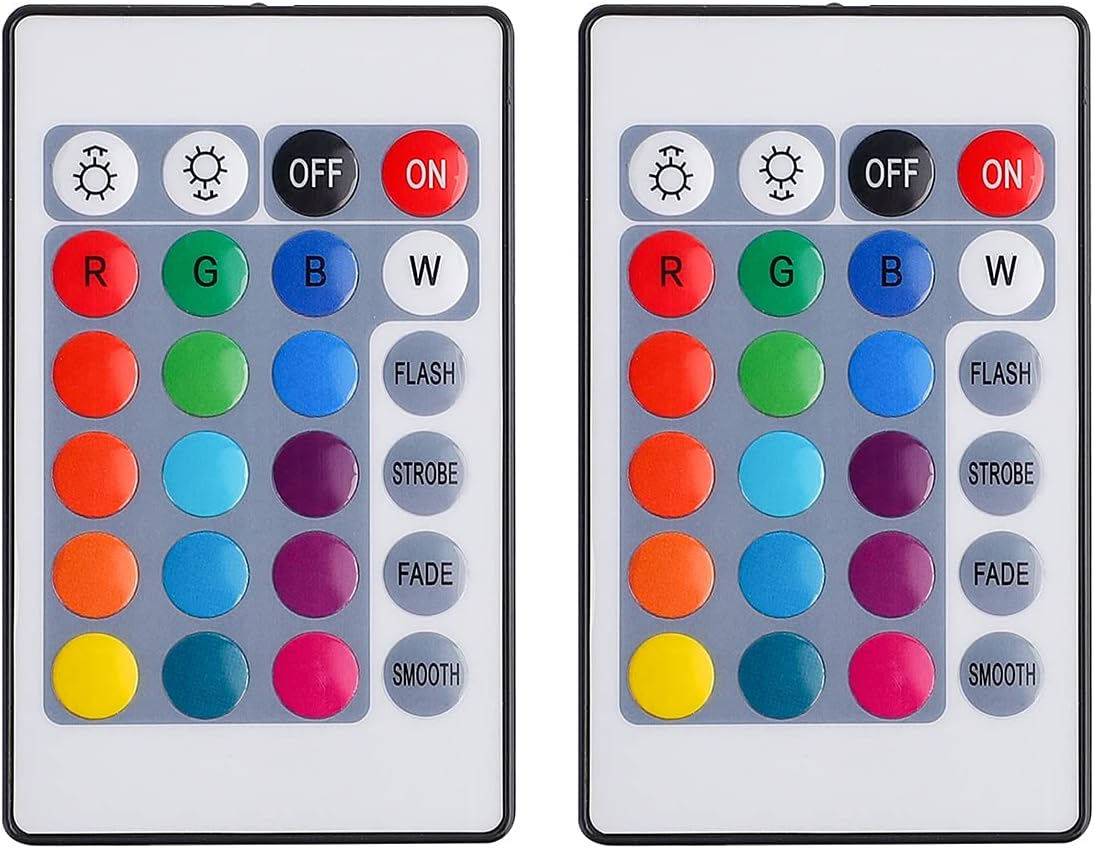 SUPERNIGHT 24 Keys RGB LED Strip Light Wireless Dimmer Remote Controller Led Light Remote Replacement for SMD 5050 3528 2835 Led Strip Lights