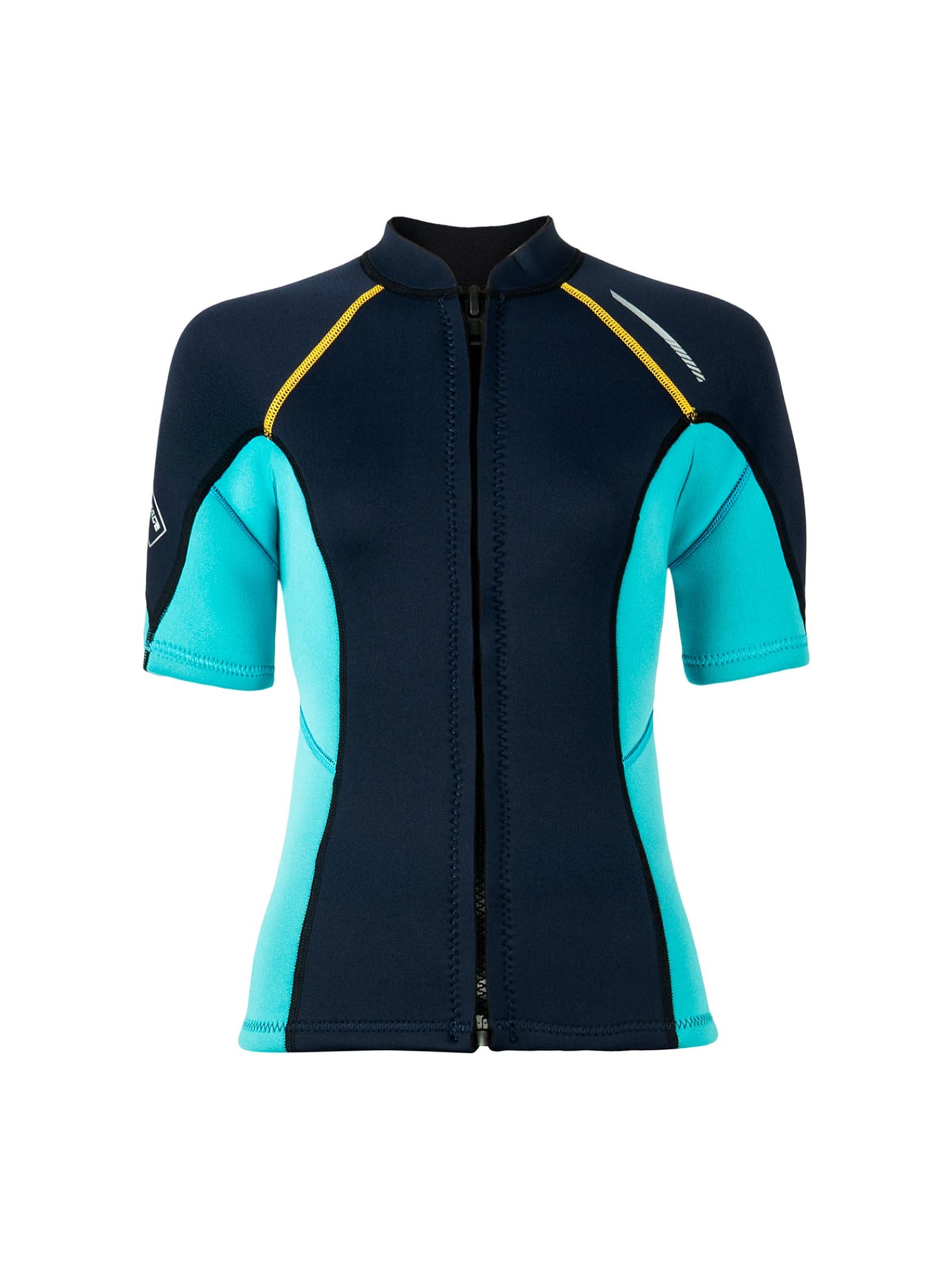 Muta da donna in neoprene, giacca da 1,5 mm, con cerniera, in neoprene, per immersioni, surf, snorkeling, nuoto