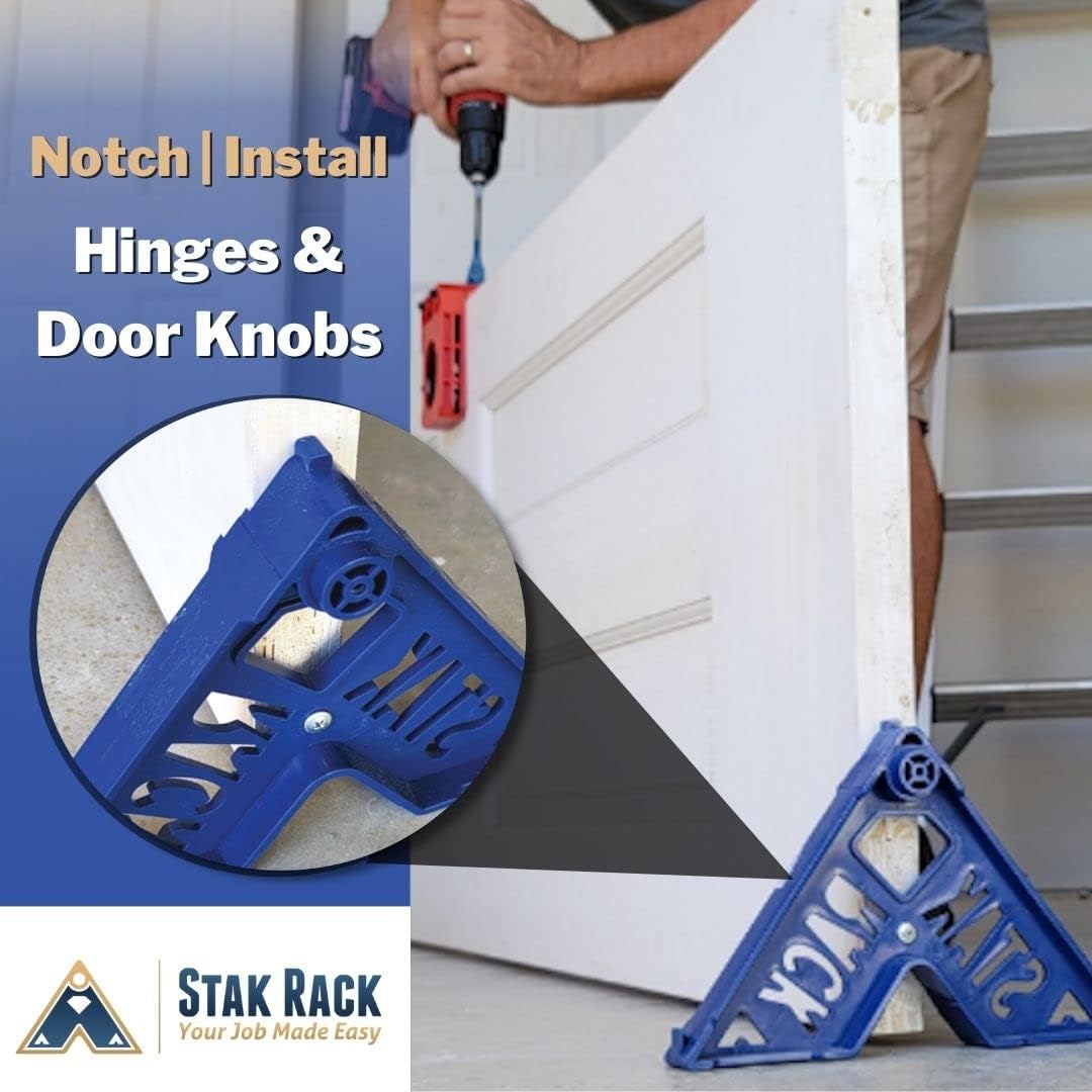 Stak Rack | 6 in 1 Painter's Accessory Tool | Stacking Design | Paint Interior or Exterior Doors, Trim & Kitchen Cabinet Doors| for Contractors & Homeowners (12)