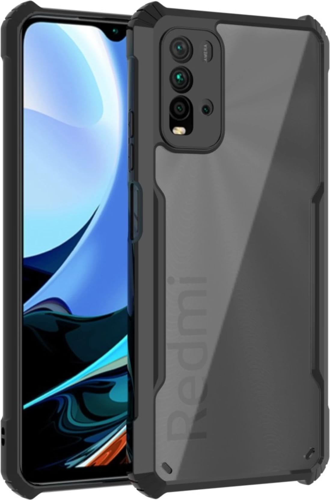SHINESTAR Redmi 9 Power Back Cover Case | Ultra Thin 360 Degree Protection Crystal Clear Tranparent Bumper Back Cover Case for Redmi 9 Power - Black (B08VD23WTG) Amazon Price History, Amazon Price Tracker