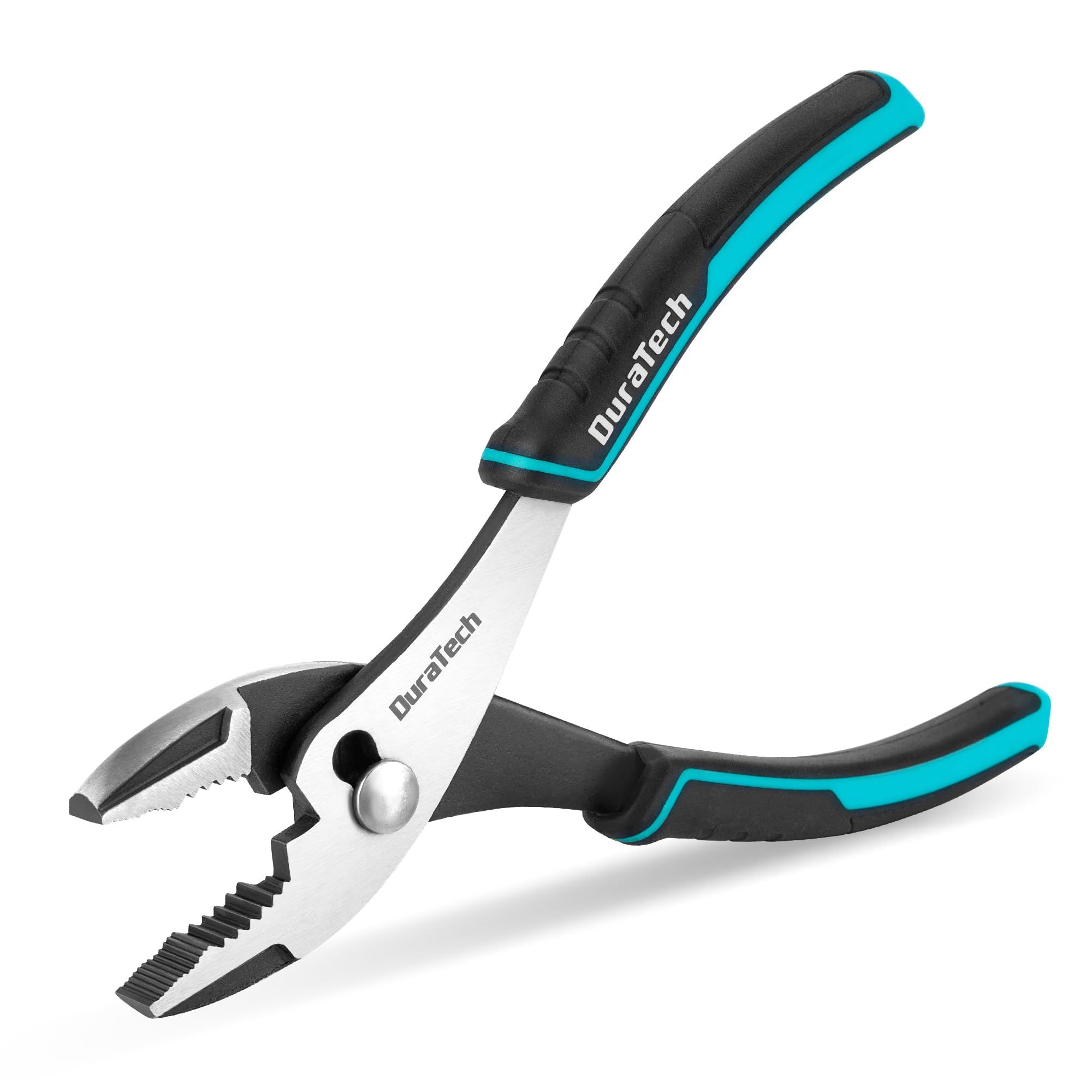 DURATECH 8-Inch Slip Joint Pliers — High-Carbon Steel, Comfortable TPR Handle, Strong Teeth for Tightening, Loosening & 