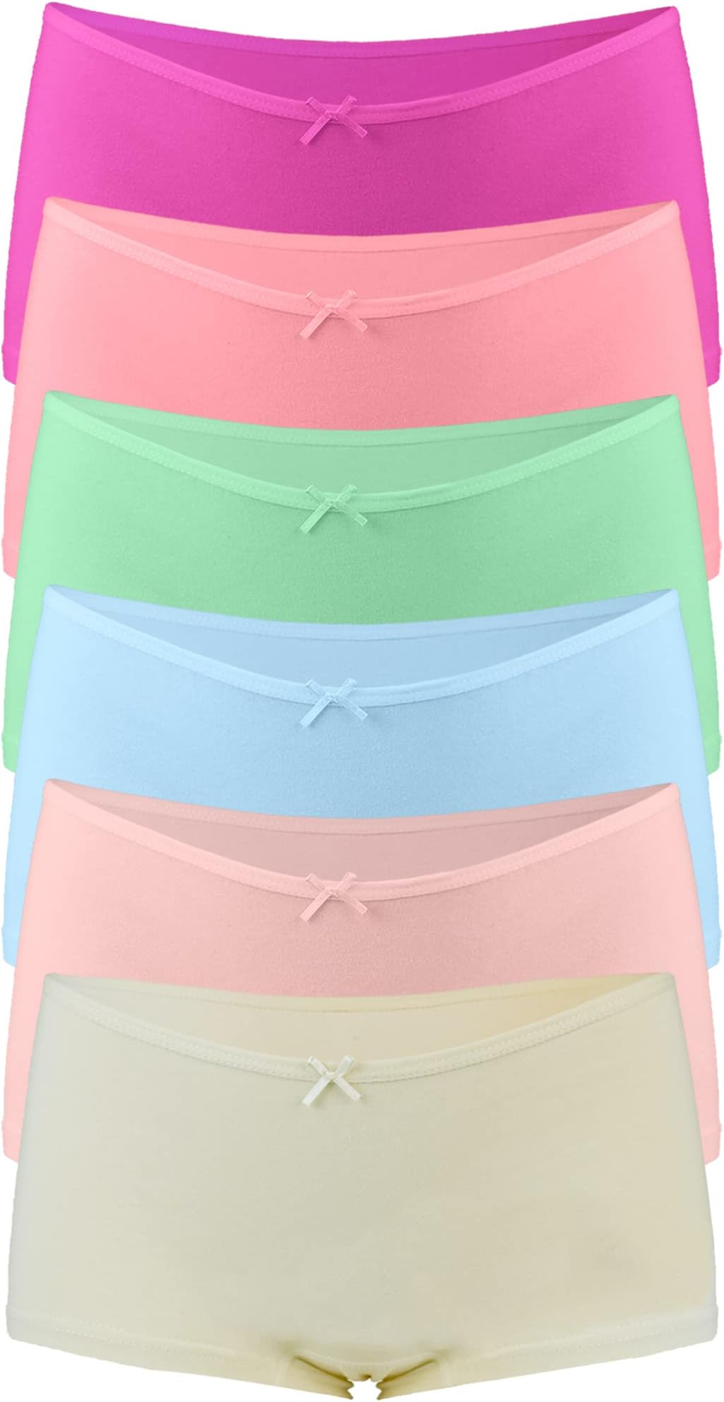 Allxwek Women Comfort Boxer Short Cotton Underwear Soft Boy Short Pack of 3/6 3901