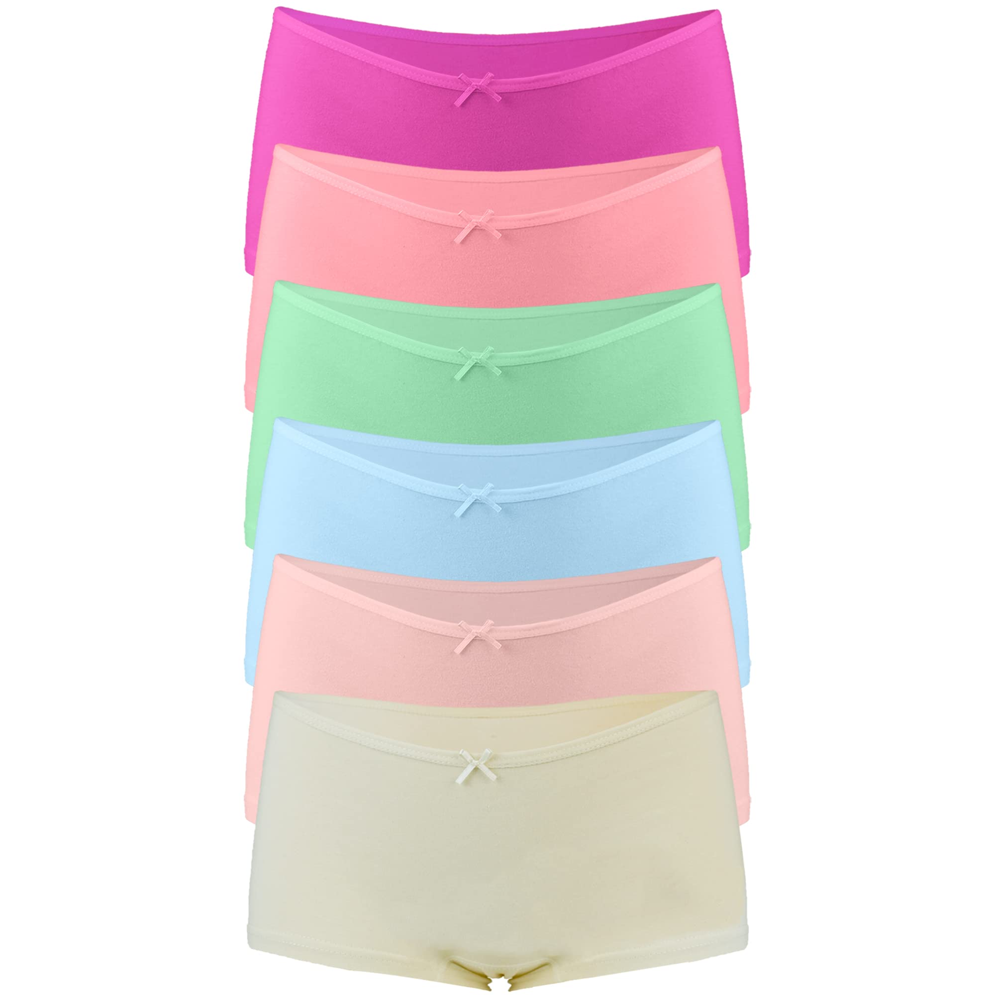 Allxwek Women Comfort Boxer Short Cotton Underwear Soft Boy Short Pack of 3/6 3901