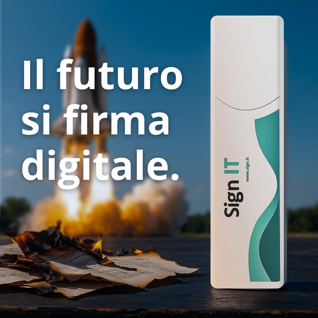 Sign IT - USB-Token für digitale Signatur | Online-Aktivierung in weniger als 10 Minuten mit SPID oder CieID | gültig 3 Jahre | sicher und EU-konform