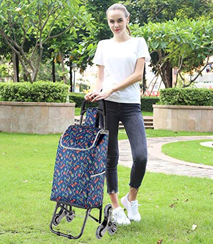 YRYBZ Einkaufstrolley - 35 Liter - Extra große Reifen - Abnehmbare & regenfeste Tasche - Aufhängung für den… – Bild 7
