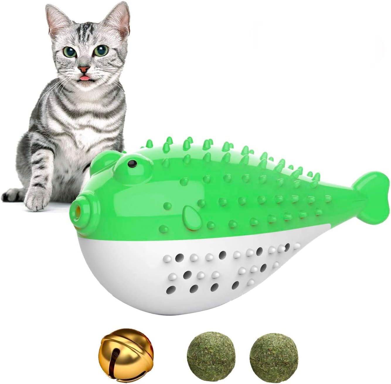 interactive cat toothbrush