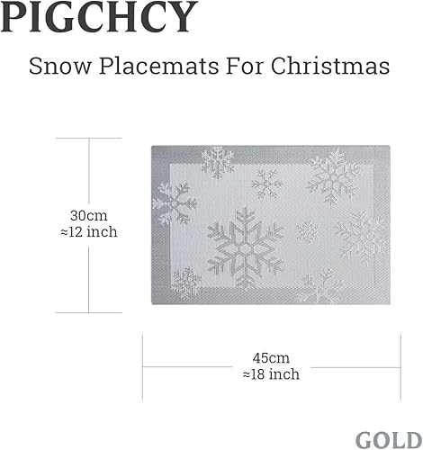 Miniatura 32 de PIGCHCY Juego de 6 manteles individuales beige de vinilo PVC duraderos para mesa de comedor, manteles individuales resistentes al calor, Beige -