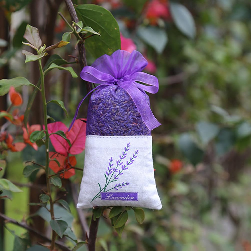 TOPBATHY 6pcs Empty Lavender Sachet Bags with Flower Printing Fragrance Bags for Purse Closet Fresheners and Home Scenting Dried Flowers and Crafts - Image 2