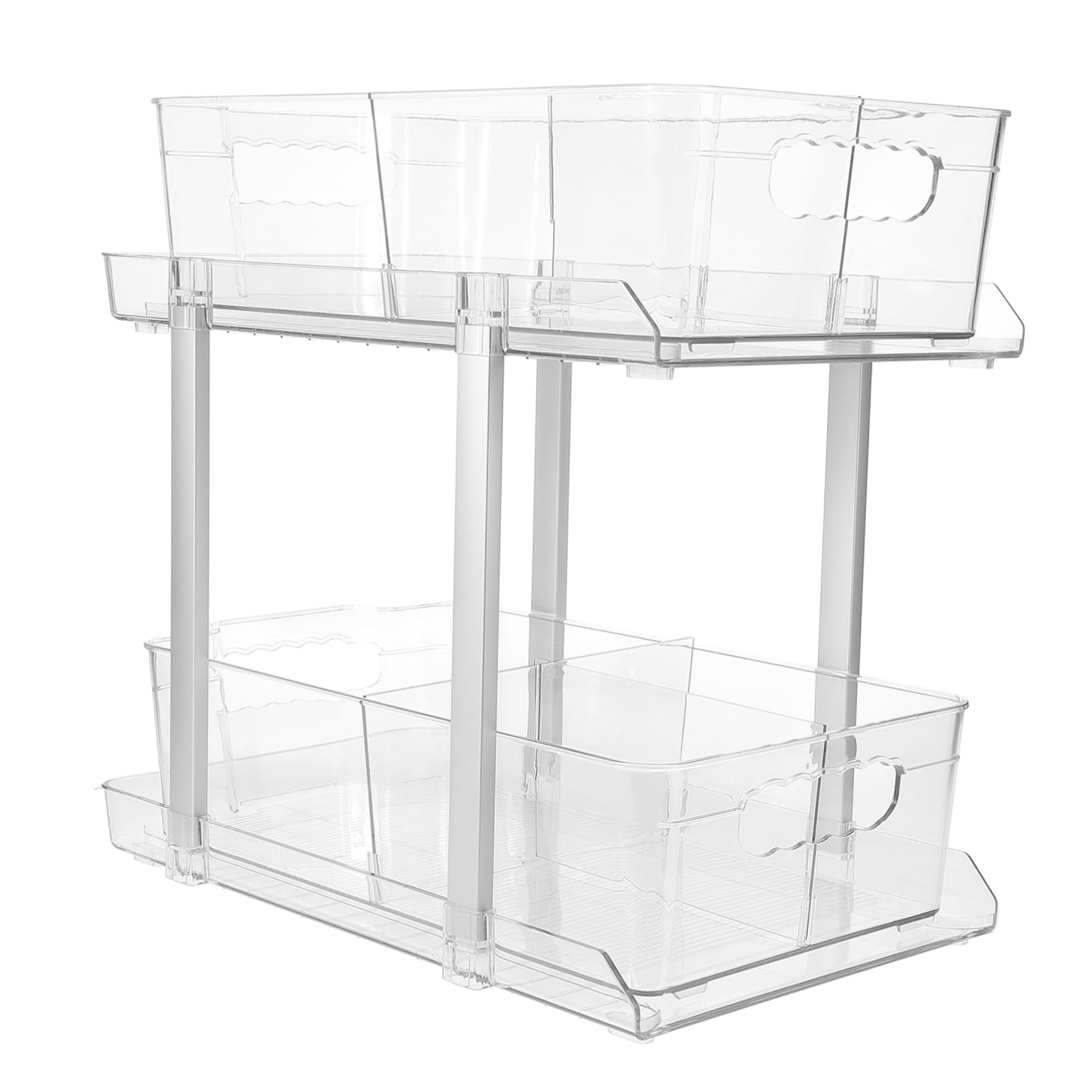 Alipis Slide Out Storage Rack Kitchen and Bathroom Organizer Multipurpose Desktop Toiletry Organizer Under Sink Storage Shelf for Efficient Home Organization