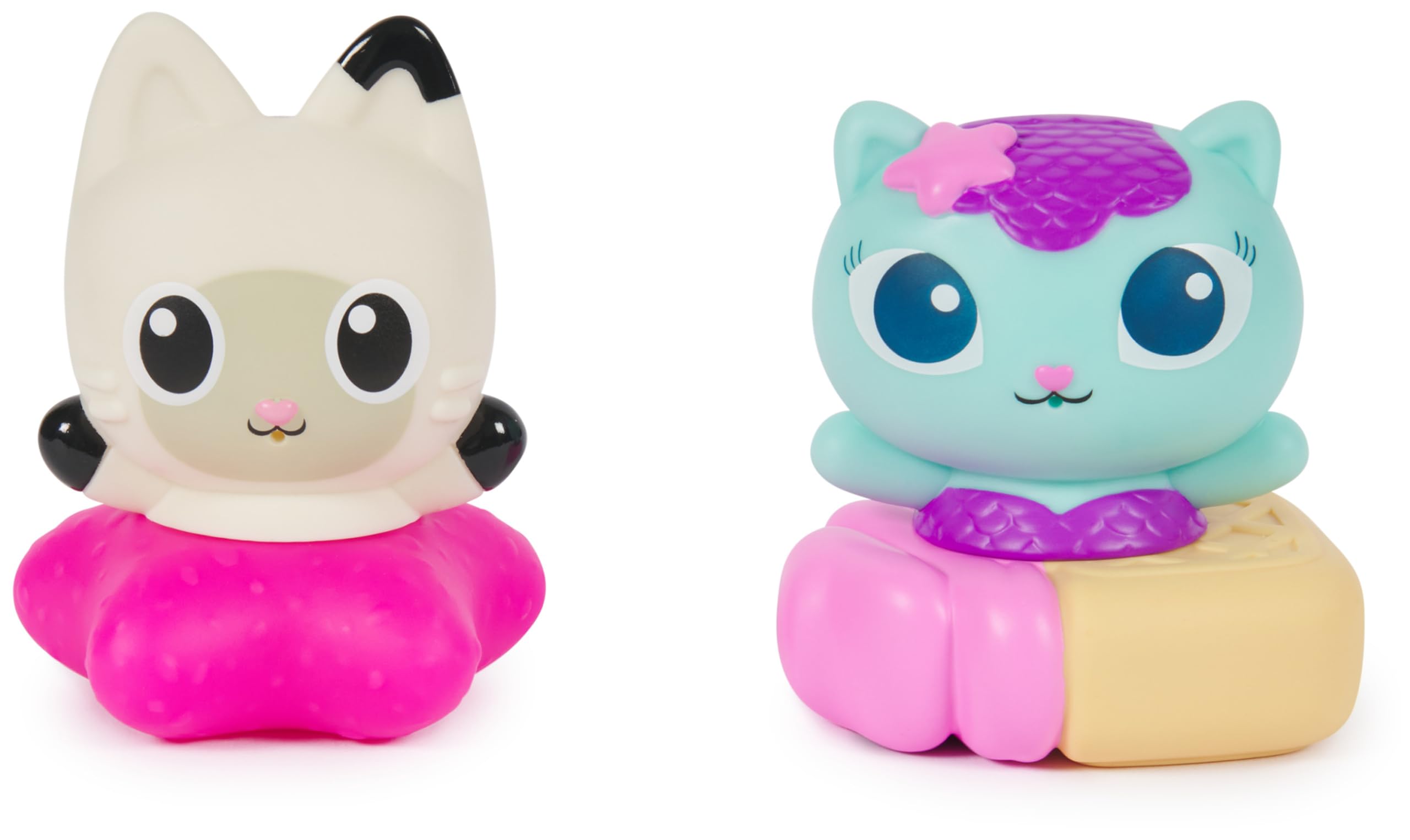Gabby's Dollhouse: Gabby Cat Bath Squirters, Mercat & Pandy Paws Pływające zabawki do kąpieli dla małych dzieci dla dziewczynek i chłopców w wieku od 3 lat