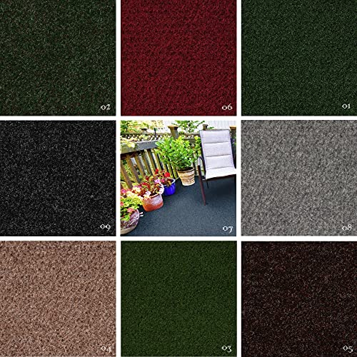 BODENMEISTER BM72276 Kunstrasen Rasenteppich mit Noppen Balkon Garten Meterware 1,33m, 2m, 4m breit,...