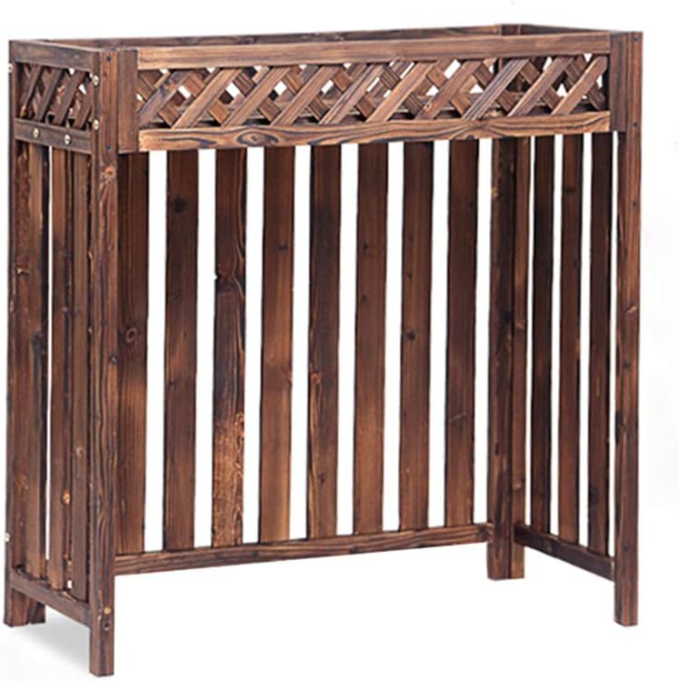 Air Conditioning Outside The Flower Stand AntiCorrosion Wood air Conditioning Frame