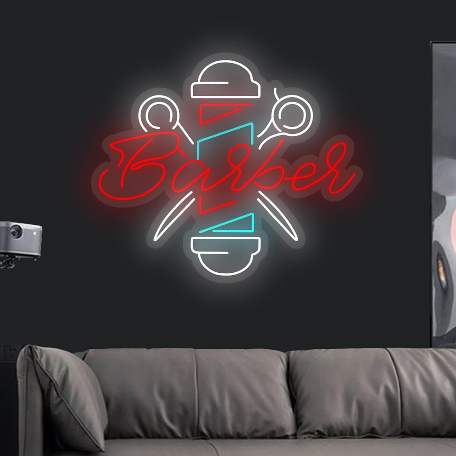 Barber Shop Neon Sign, Barber Shop Led Sign Wall Decor, Barber Shop Led Light, Custom Neon Sign, Barber Neon Light, Hairdresser Gift — image 1