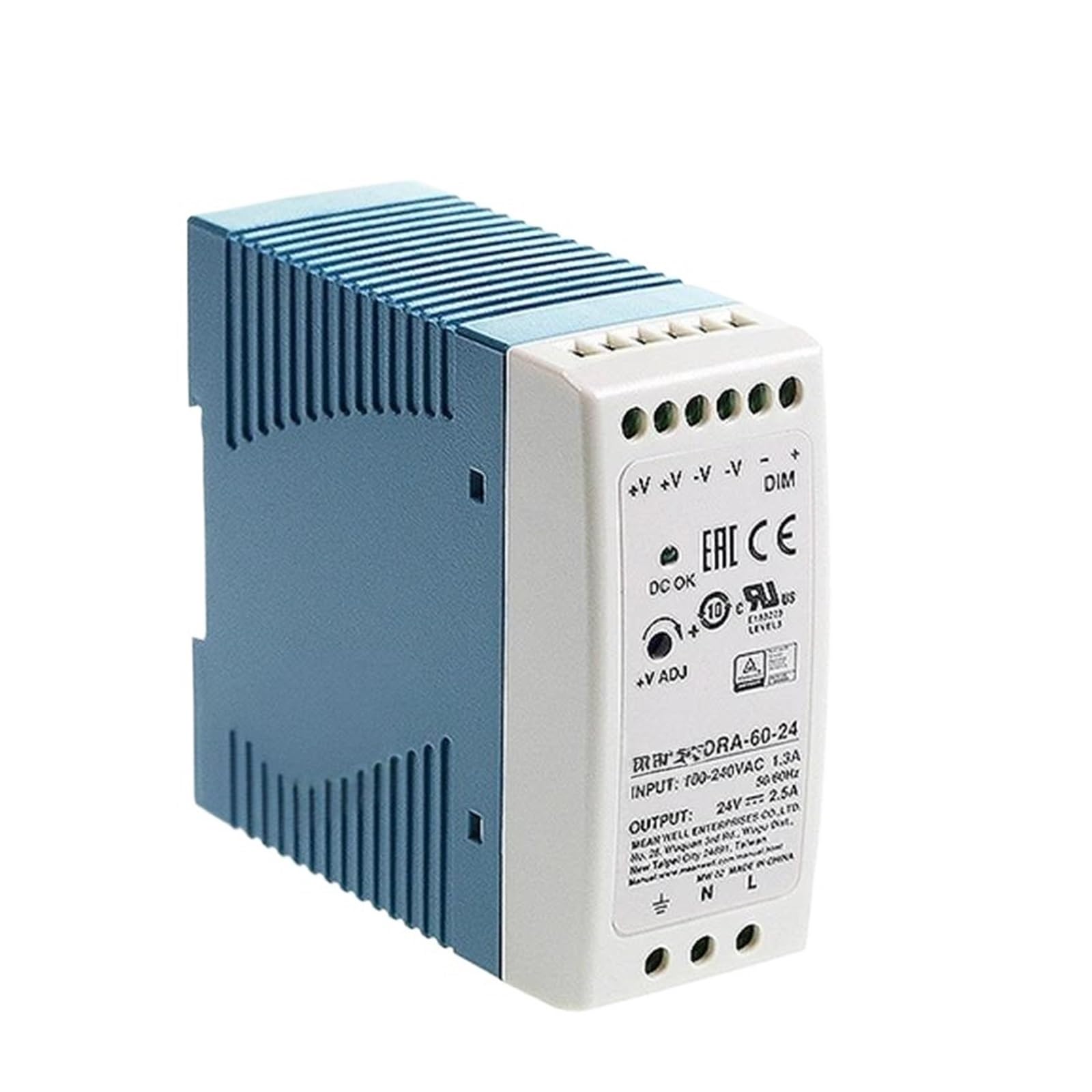 GWRQXWCKA 60W Single Output Rail-Mounted Switching Power Supply DRA-60-12 DRA-60-24(DRA-60-24)