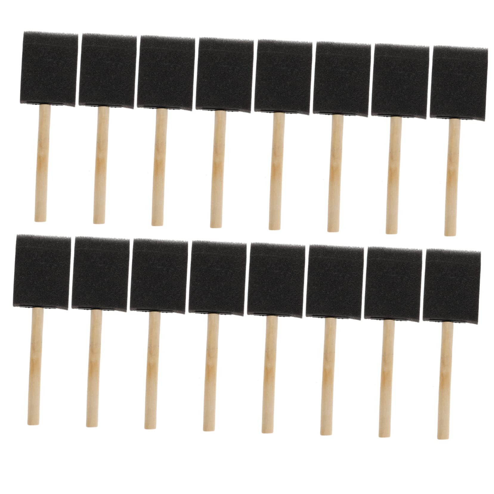 HOMSFOU 16pcs Sponge Painting Brush with Handle for Versatile Art Tools for Oil Watercolor Painting and Creativity